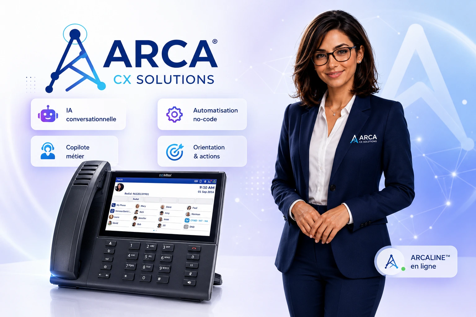 ARCALINE, accueil et orientation client ARCA